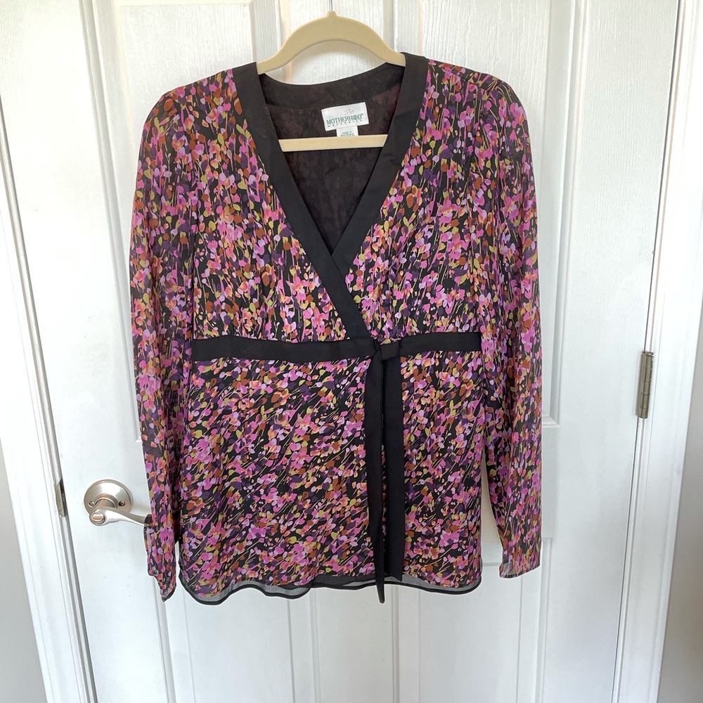 Motherhood Maternity | Purple patterned Top Size M